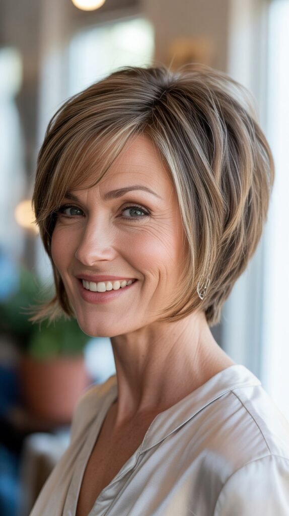 Stacked Bob with Side Bangs