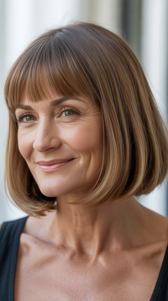  French Bob with Blunt Bangs