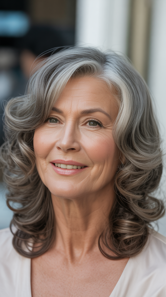 The Elegant Side Part with Loose Curls