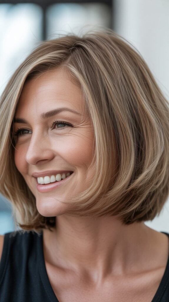 Chin-Length Bob with Feathered Ends
