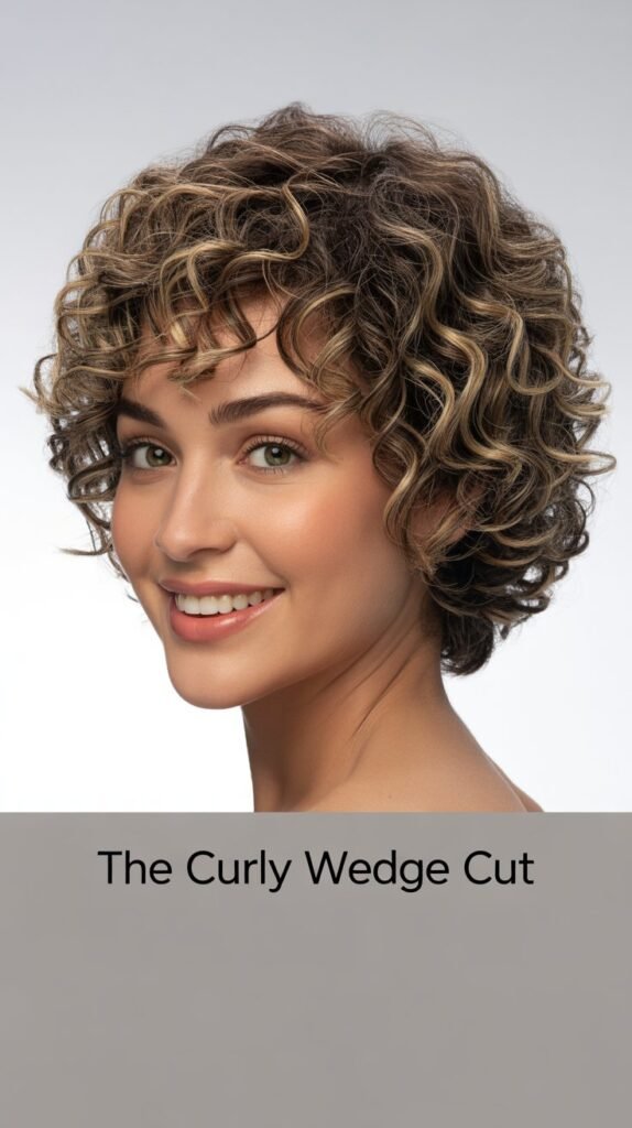 The Curly Wedge Cut