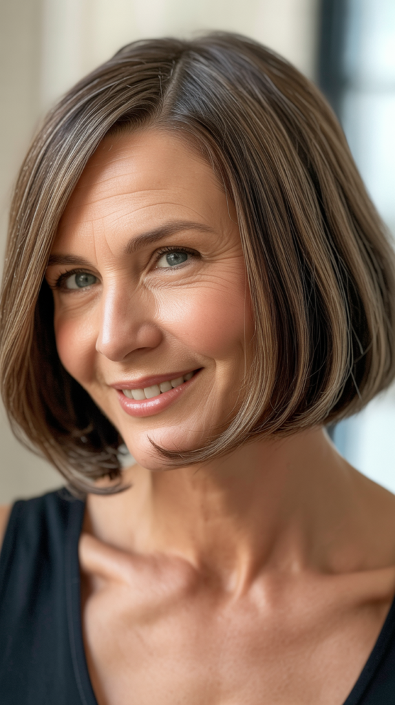 Bob with Deep Side Part