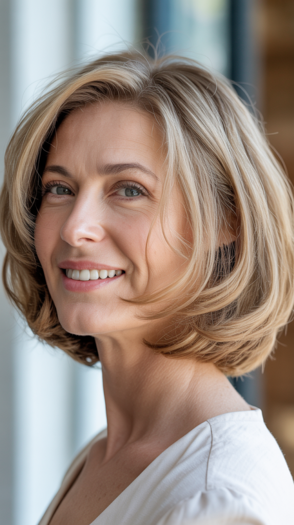 Classic Chin-Length Bob with Subtle Layers