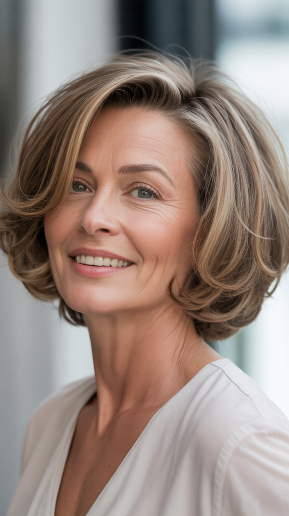 Voluminous Bob with Root Lift