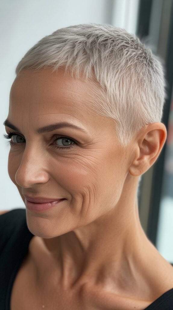 Buzz Cut with Textured Top