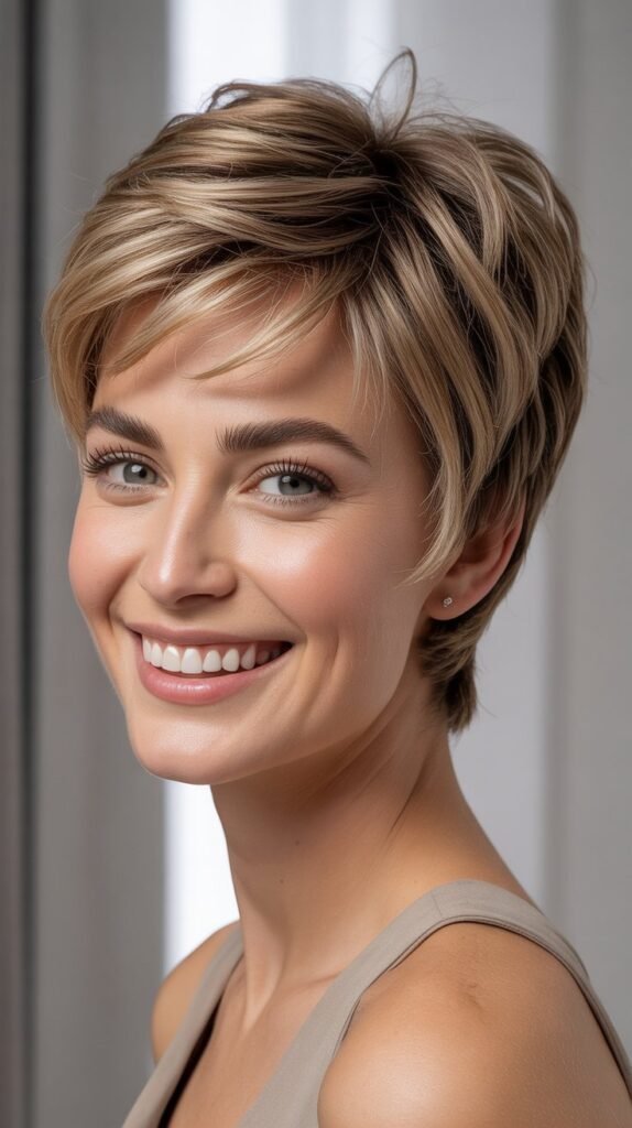 Classic Shaggy Pixie with Feathered Layers