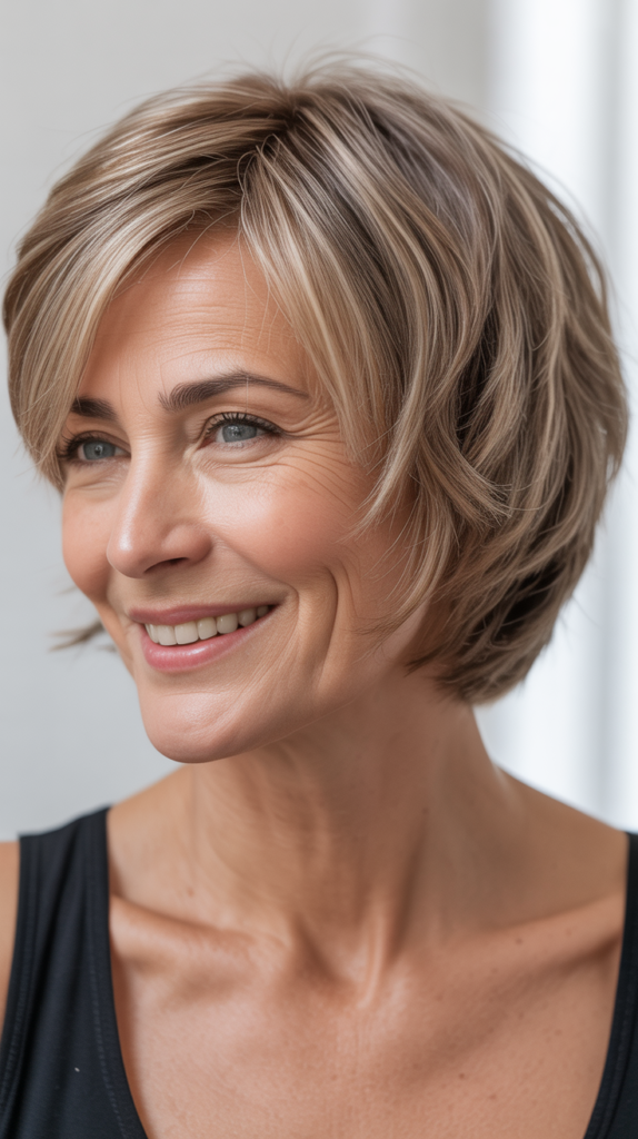 Piece-y Textured Bob with Side Part