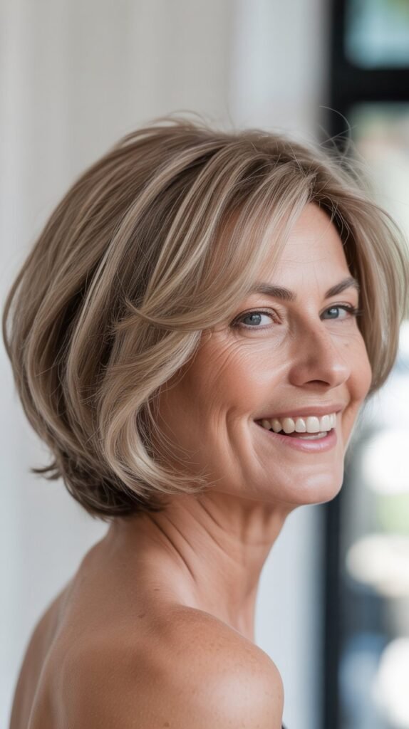 Piece-y Textured Bob with Razored Ends