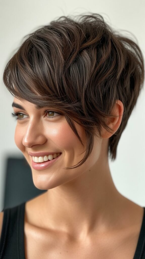  Edgy Asymmetrical Shaggy Pixie