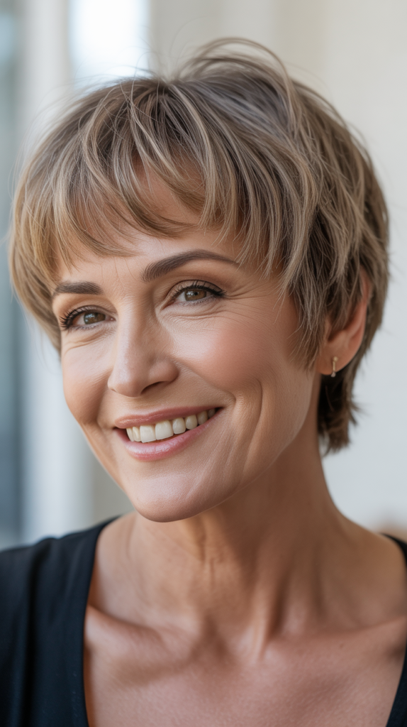 Short Crop with Baby Bangs