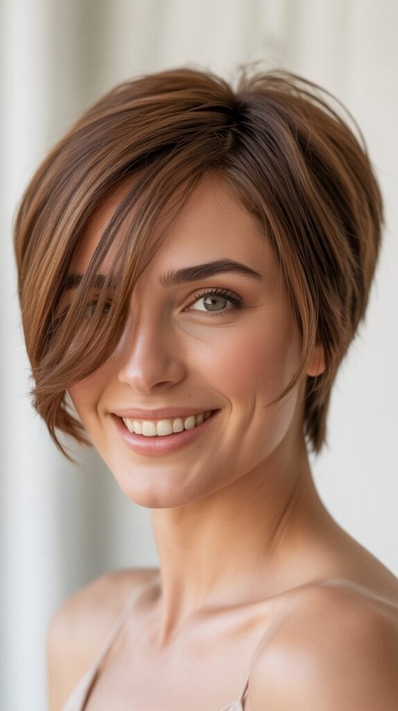 Side-Swept Pixie Wig