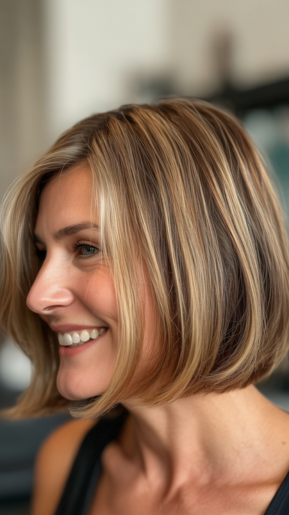Bob with Balayage Highlights