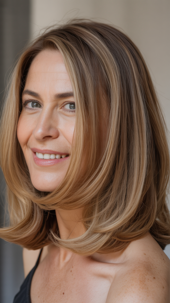 Layered Bob with Balayage Highlights