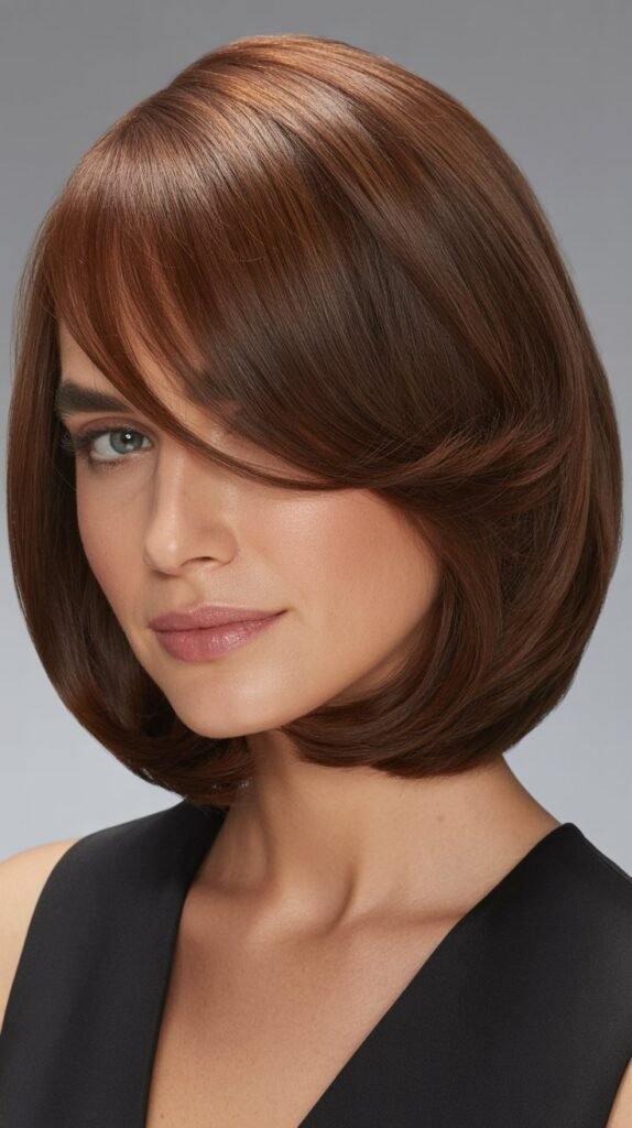  Polished Bob with Graduated Side Fringe