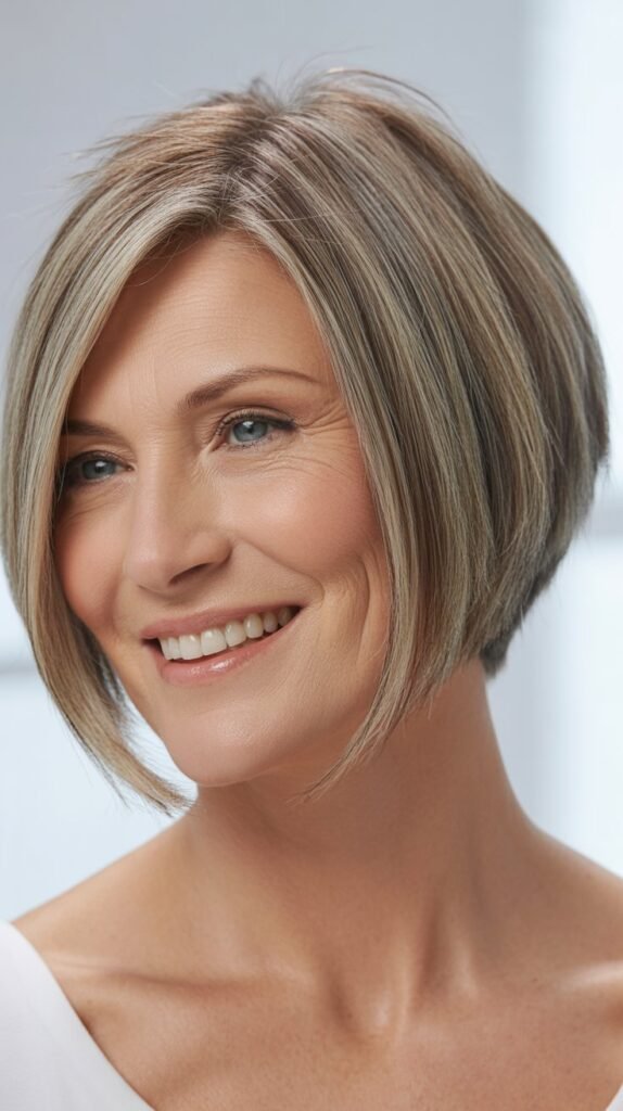Inverted Bob with Dramatic Angle
