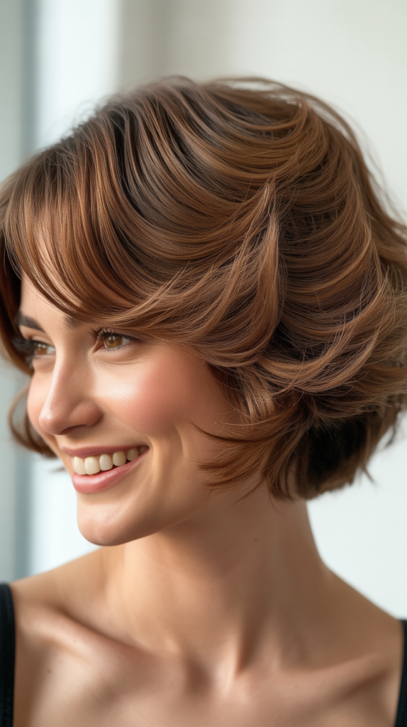 Stacked Bob with Textured Layers