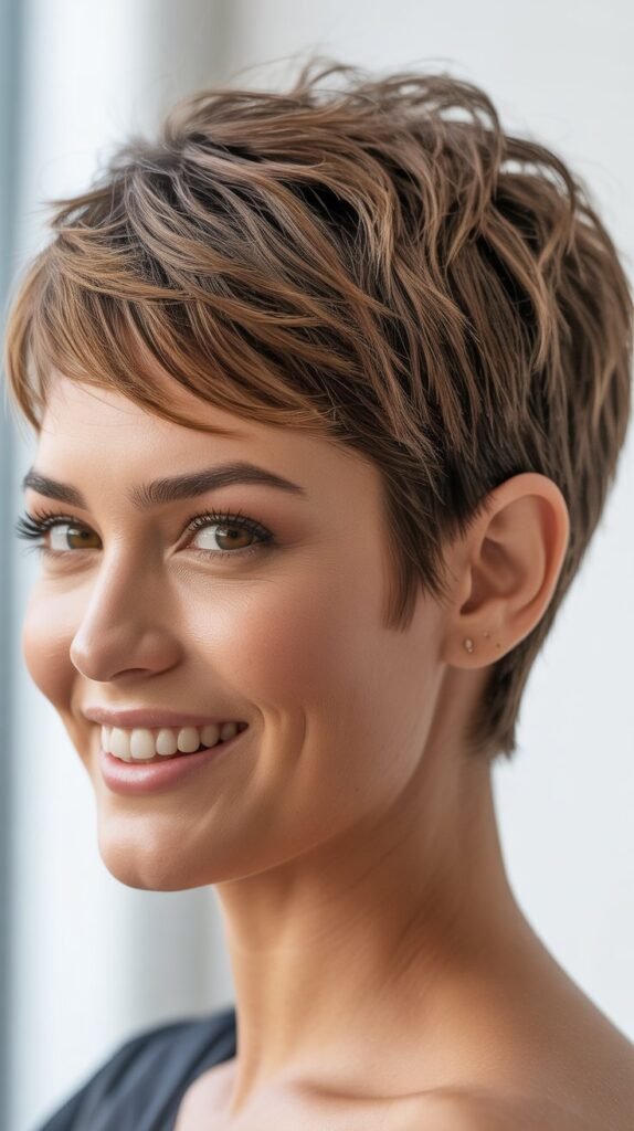 The Wash-and-Go Pixie