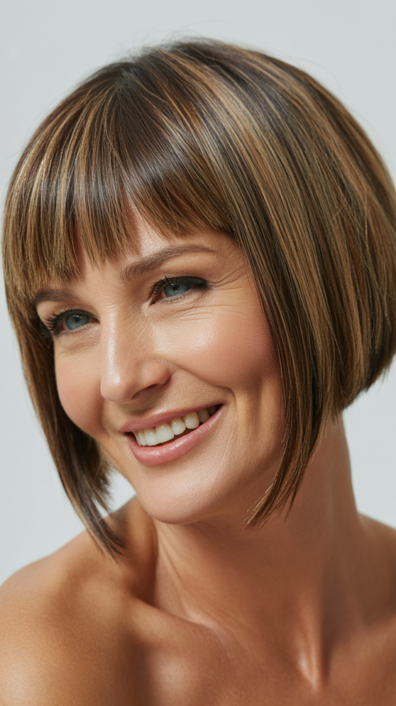 Asymmetrical Bob with Angled Bangs