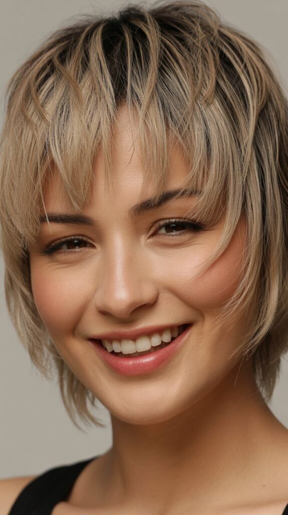 Razored Ends with Feathered Bangs