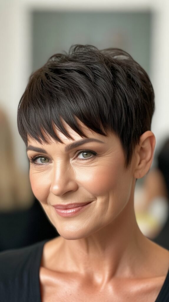 Disconnected Pixie with Angular Bangs