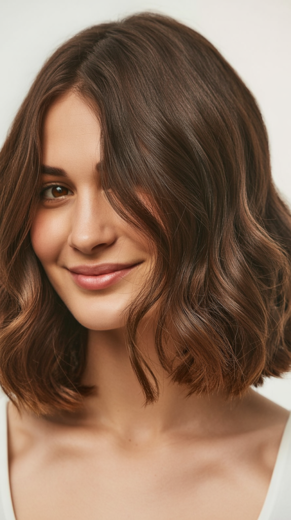 Shoulder-Length Bob with Soft Waves