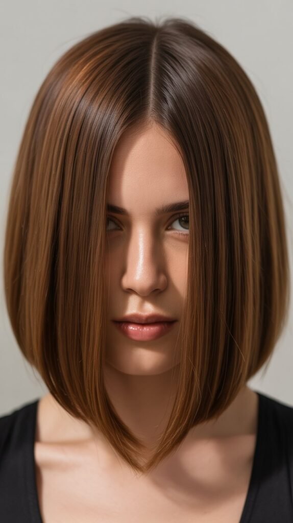 Blunt Lob with Center Part