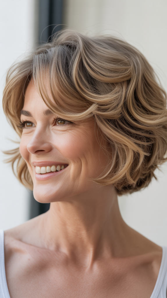 Effortless Wavy Bob with Natural Texture