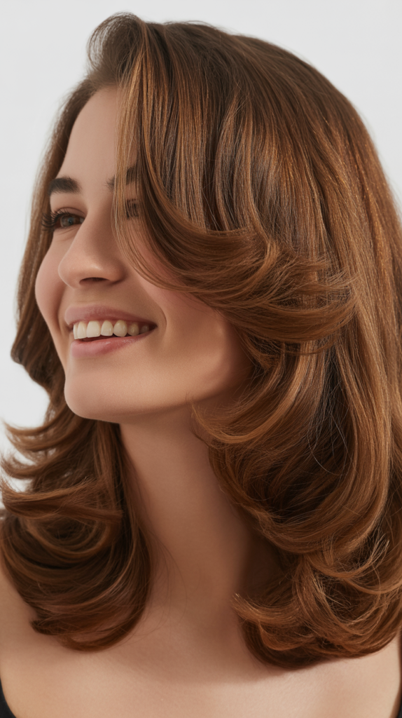 Shoulder-Length Cut with U-Shaped Layers