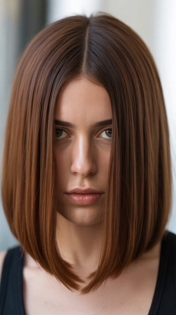 Long Bob with Middle Part