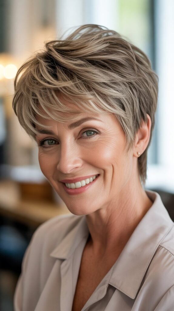  Shaggy Pixie with Side Bangs