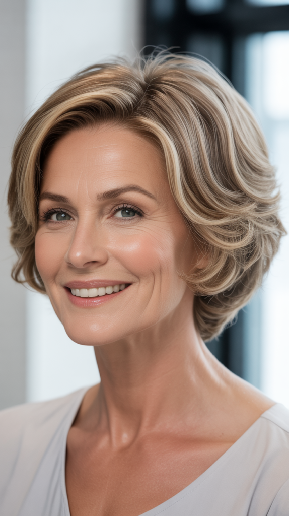 Stacked Bob with Volume at the Crown