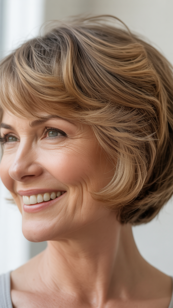 Stacked Bob with Face-Framing Highlights