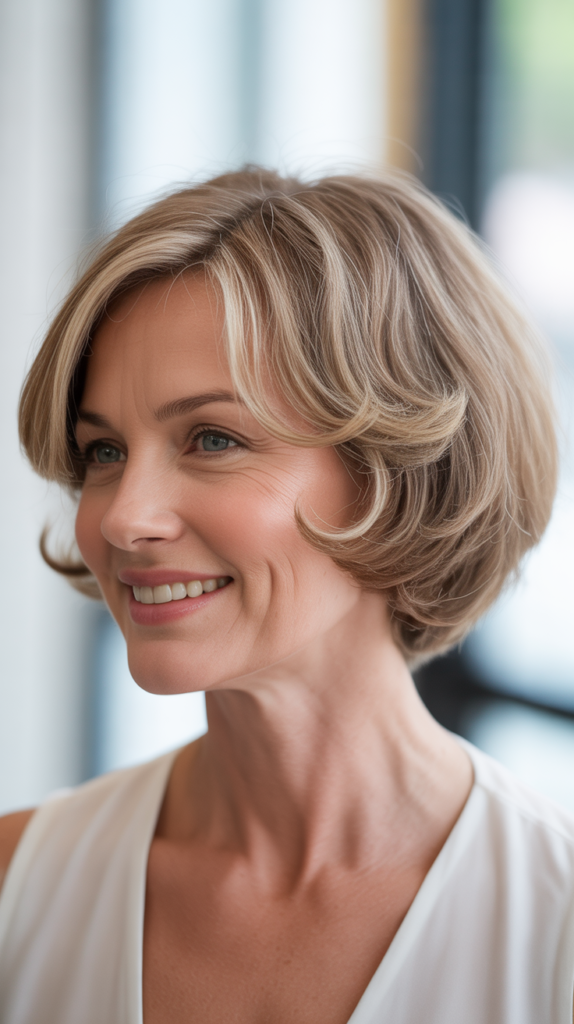 Classic Bob with Curved Under Ends