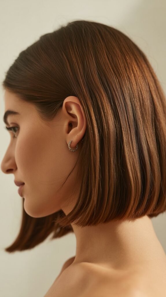 Tucked Behind Ears Long Bob