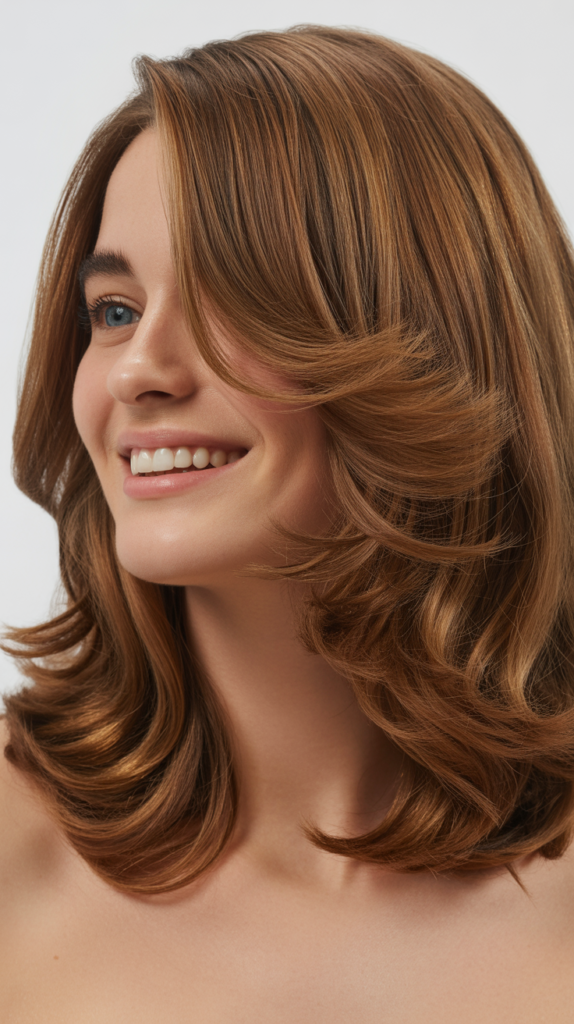 Shoulder-Skimming Cut with Soft Layers