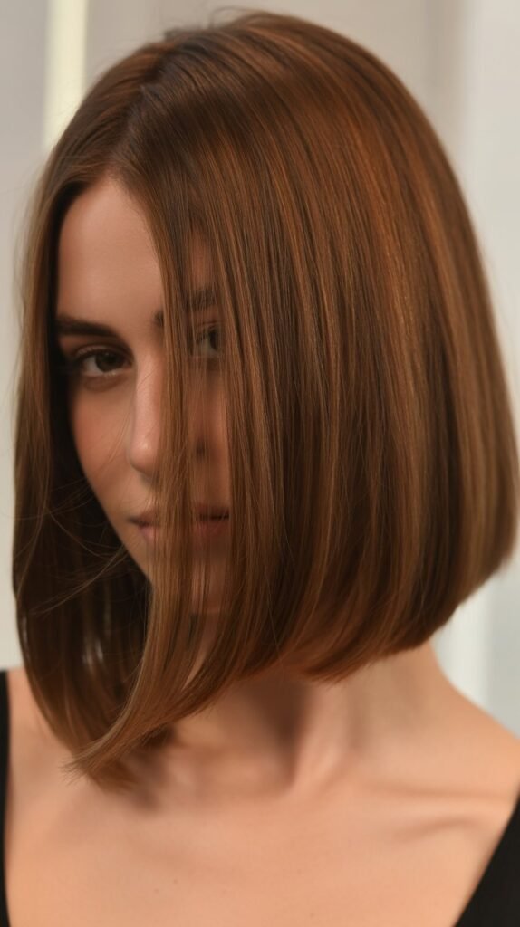 Long Bob with Side-Swept Style