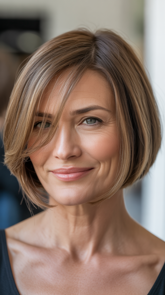 Bob with Swoopy Side Bangs