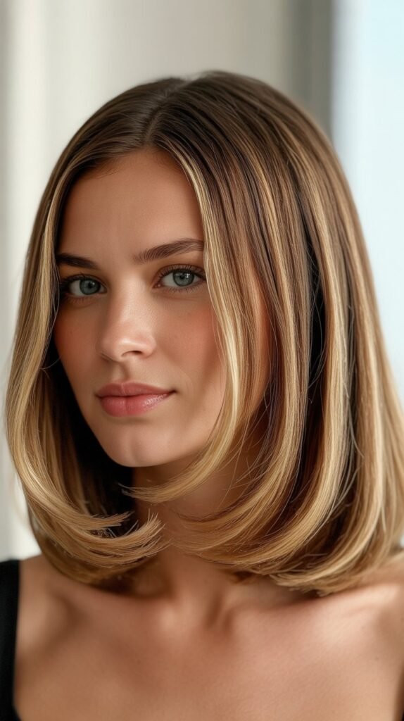 Long Bob with Flipped Ends