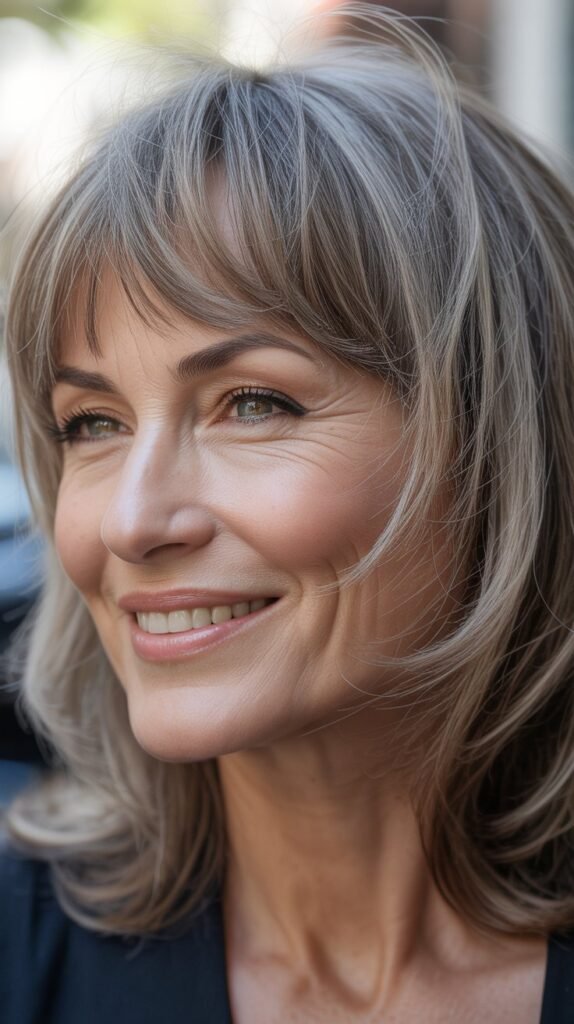 Asymmetrical Wispy Bangs