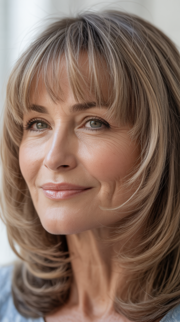 Wispy Bangs for Oval Faces