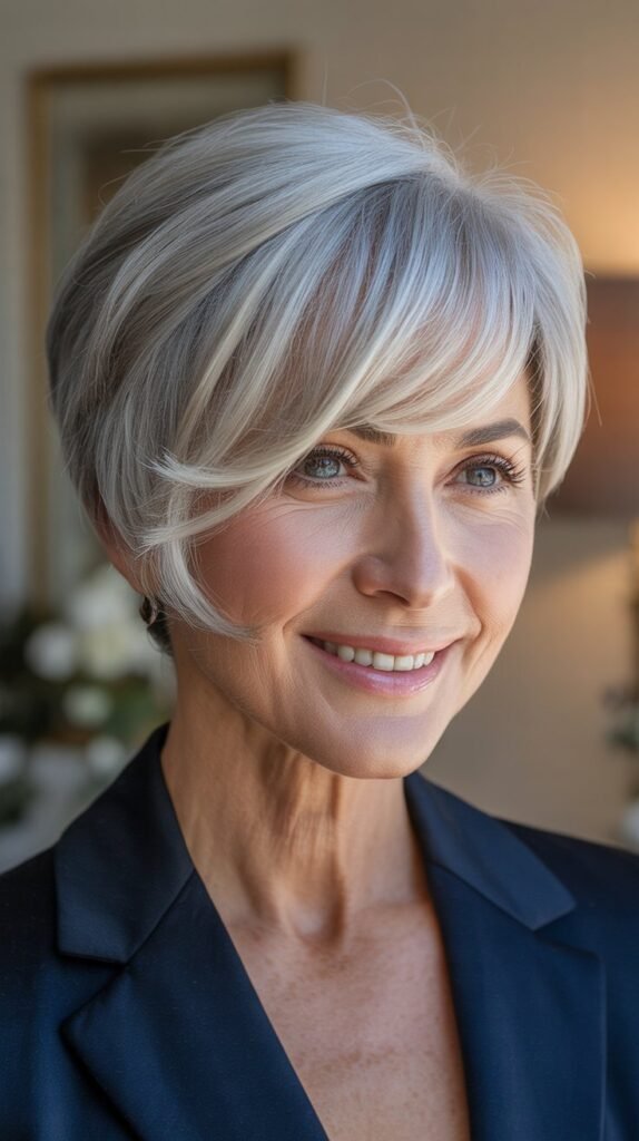 Pixie with Long Bangs