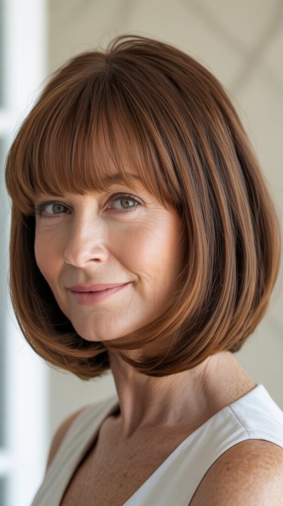 Graduated Bob with Heavy Bangs