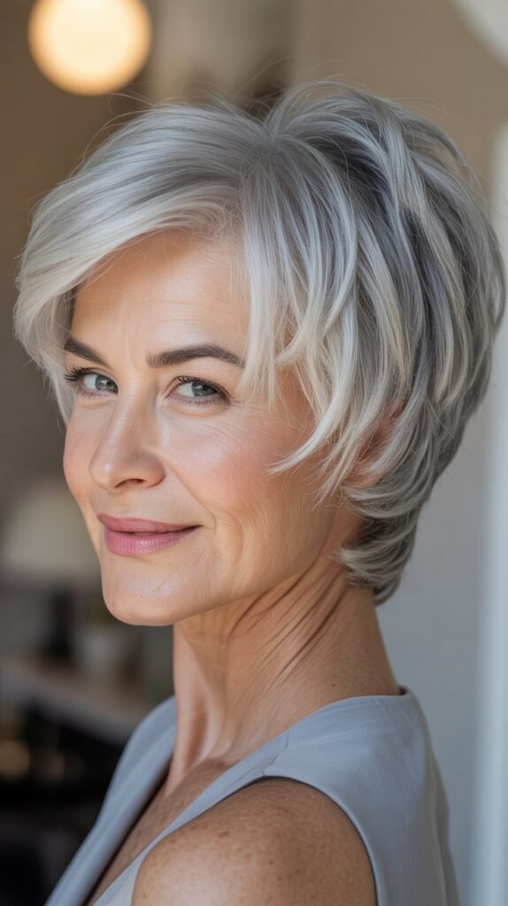 Silver Gray Crop with Modern Appeal