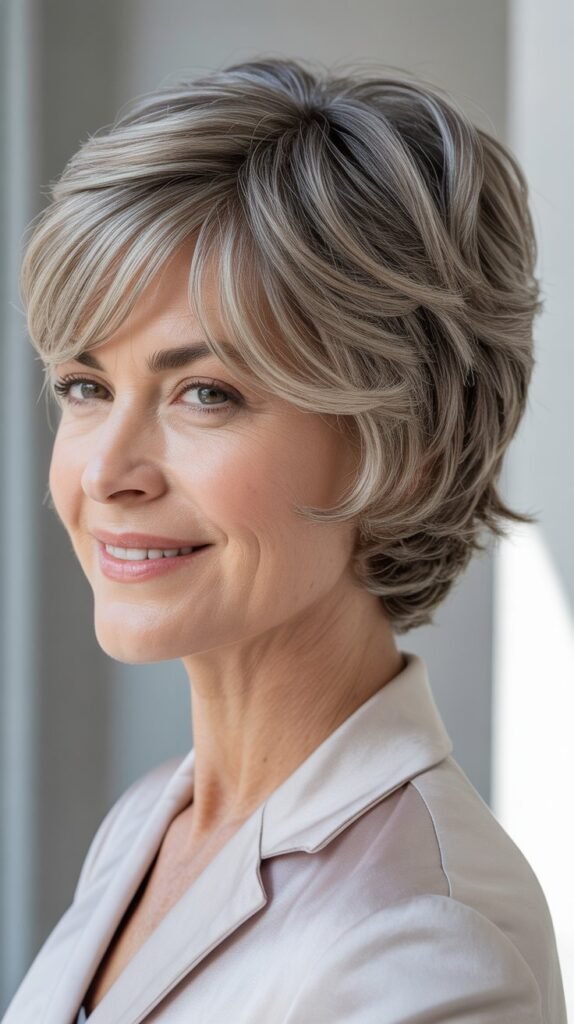 Short Shag with Curtain Bangs