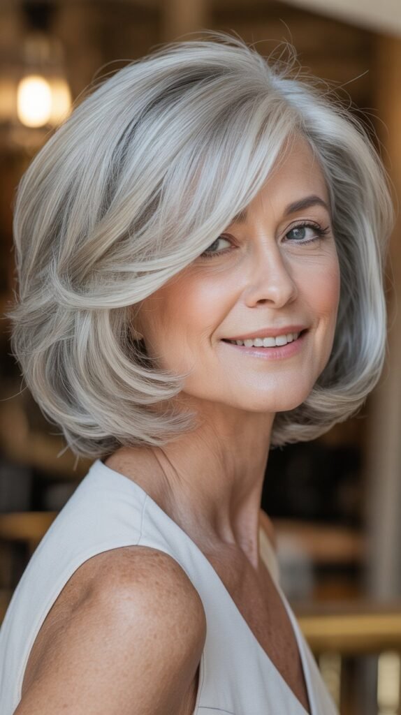 Layered Bob with Side Part