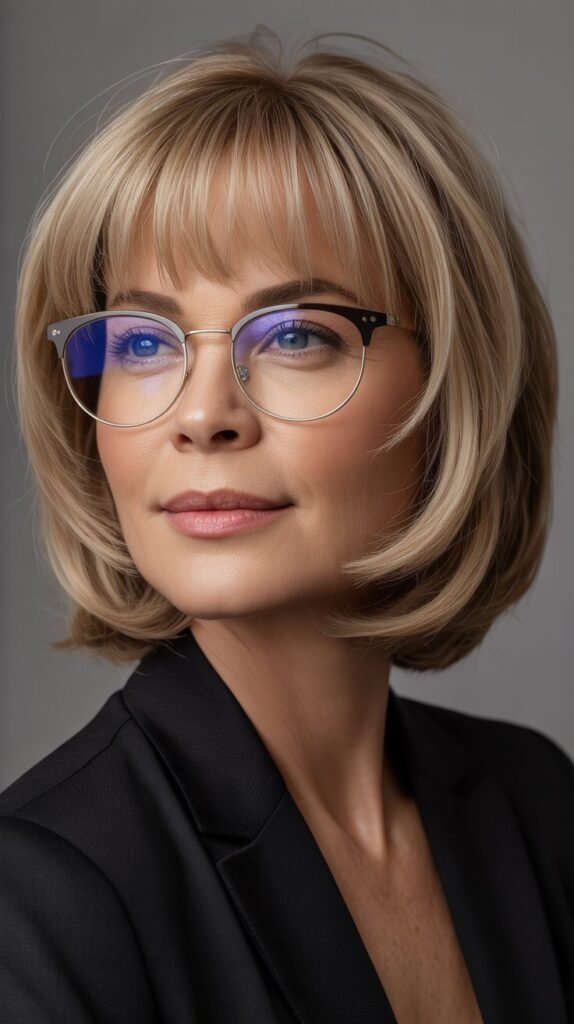 Textured Blunt Bangs