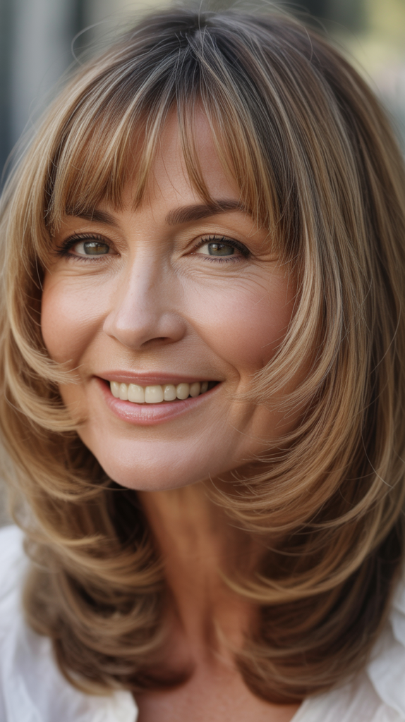 Wispy Bangs with Highlights