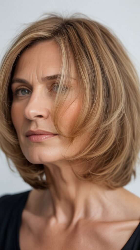 Tousled Bob with Highlights