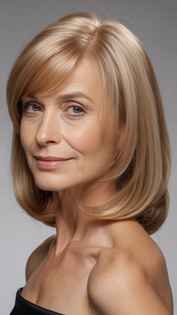 Side-Swept Bangs with Shoulder-Length Cut