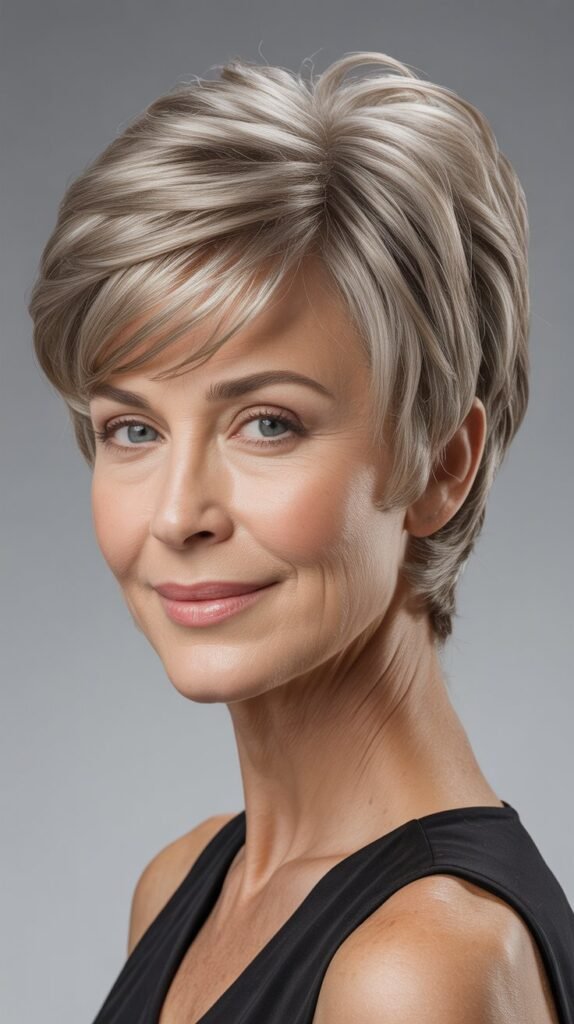 Cropped Cut with Textured Crown